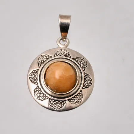 Hänge i silver, mått 21x31,9mm, 1st Agat, mått Ø9,5mm, 925/1000, vikt 4,42g.