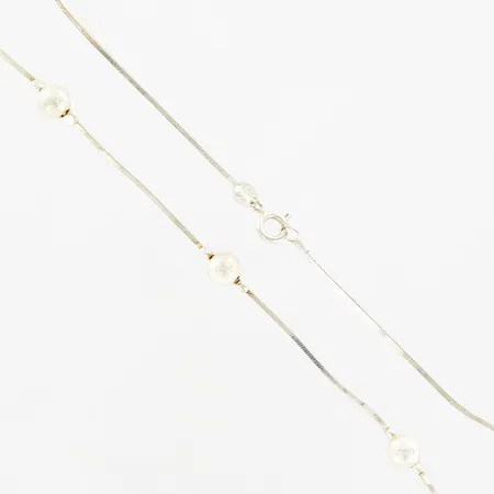 Collier med kulor, 42cm, 1-6mm, GHA silver 925/1000 Vikt: 5,8 g