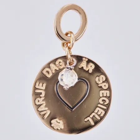 Hänge "Varje dag är speciell", med sten, Ø 18mm, 18K Vikt: 4,7 g