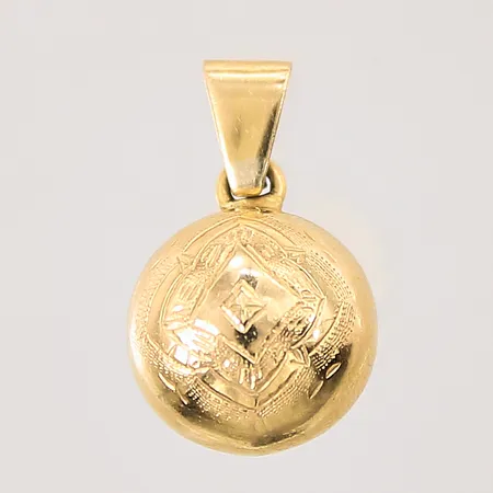 Hänge, dekor, Ø12,2mm, 18K Vikt: 2,5 g