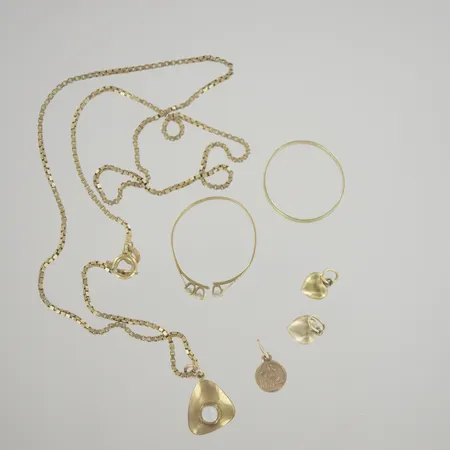 Diverse guld 14K, 2 gr/18K 7,2 gr Vikt: 9,2 g