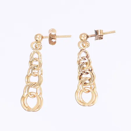 Ett par örhängen, doserad Bismarck, 26x8mm, 18K Vikt: 2,5 g