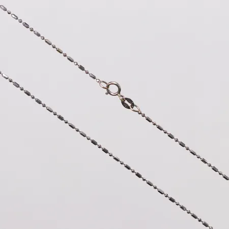 Kedja, 46,5cm, bredd 1,1mm, vitguld, 18K Vikt: 2,8 g