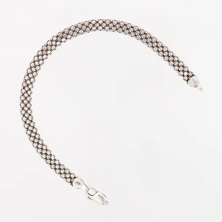 Armband, X-länk, längd 19cm, defekt lås, GHA, 925/1000 Silver Vikt: 6 g