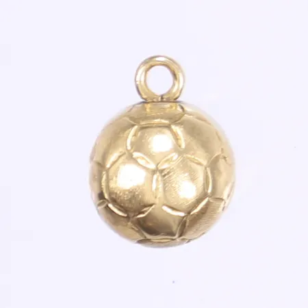 Hänge i form av fotboll, ca 12x10mm, 18K Vikt: 1,4 g