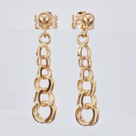 Ett par örhängen med 22mm, bredd ca 2-5mm, 18K Vikt: 1,5 g