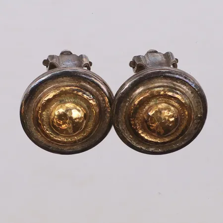 Ett par örhängen, Ø20,3mm, clips, silver/14K Vikt: 13,4 g