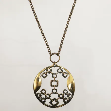 Hänge Polar Koru Riipus, Ø 6cm, kedja ca 64cm, brons Vikt: 0 g