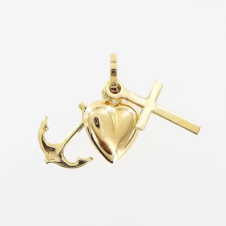 Hänge, Tro Hopp Kärlek, 17x8mm, 18K. Vikt: 0,8 g