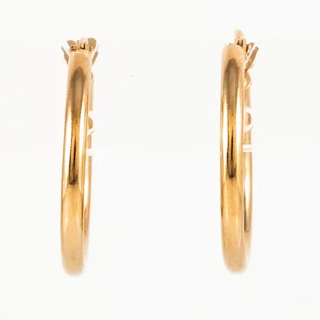 Creoler Ø 20 mm i 18K guld. De är 2 mm breda och väger 1,4g.