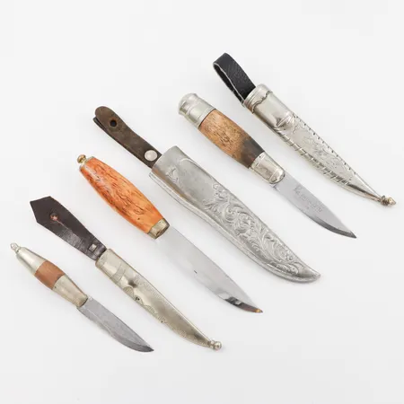 Knivar 3 st bla Brusletto,längd ca 16-22 cm.