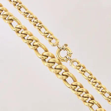 Collier doserad, längd 44,5cm, bredd 7mm, ihålig, 18K Vikt: 23,8 g