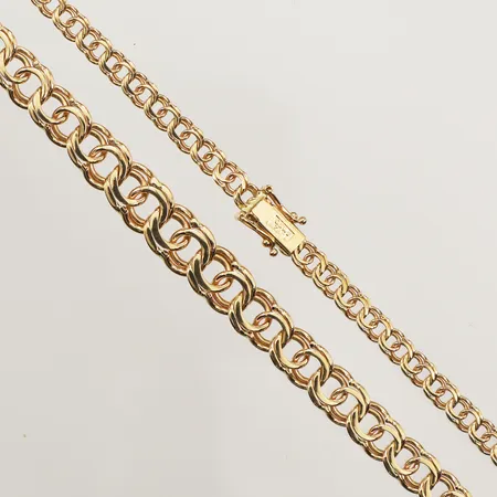 Collier doserad Bismarck, längd 41,5cm, bredd 4,4-8,5mm, 18K Vikt: 20,5 g