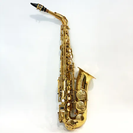 Saxofon Jupiter JAS 500 serie-nr: VF56910, repig i böjen, 2 rörblad medföljer i väska Skickas med postpaket.