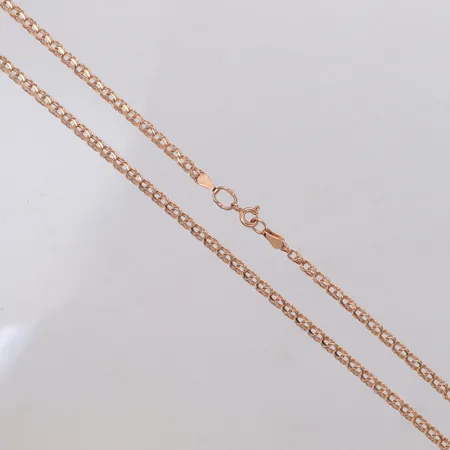 Kedja Bismarck, längd 52,5cm, bredd 3mm, 14K Vikt: 3,8 g