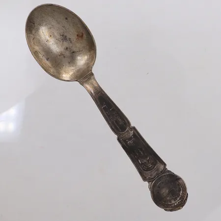 Dopsked, längd 14cm, gravyr, oxiderad, 830/1000 silver Vikt: 25,7 g