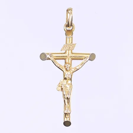 Hänge krucifix, längd 45mm, bredd 20mm, 18K Vikt: 2,2 g