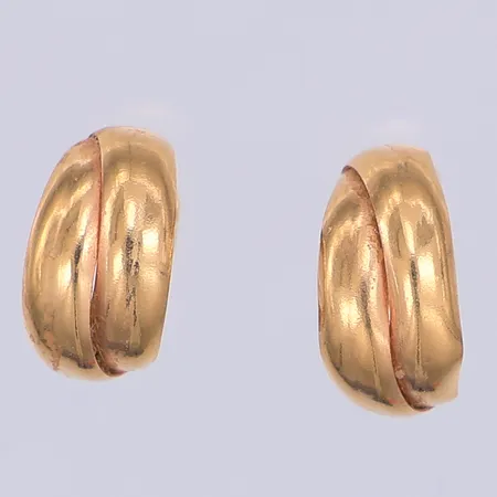 Ett par örhängen, 10mm, bredd 5mm, 18K Vikt: 0,8 g