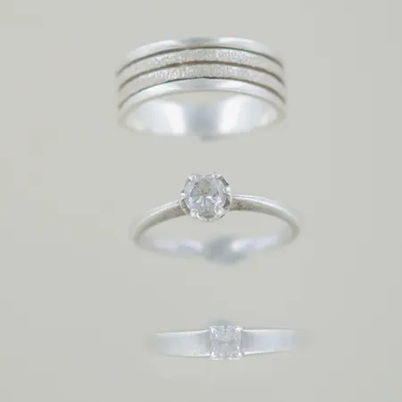 Ringar av silver 3st Vikt: 8,5 g