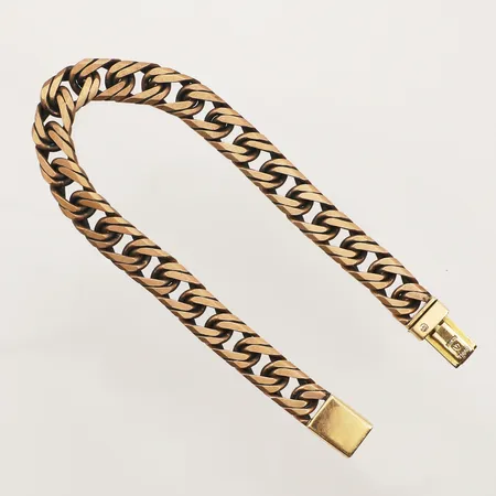 Armband FAGNOUL, med diamant, ca 1x 0,02ct, ca 21cm, bredd ca 9mm, brons, lås i 18K, bruttovikt: 34,9g Vikt: 34,9 g