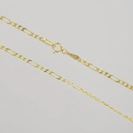 Halskedja figaro, längd 45 cm, bredd 0,8 mm, 18K Vikt: 1,5 g