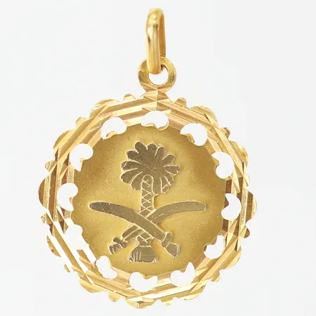 Hänge, längd inkl ögla ca 27mm, bredd ca 20mm, 18K Vikt: 2,6 g