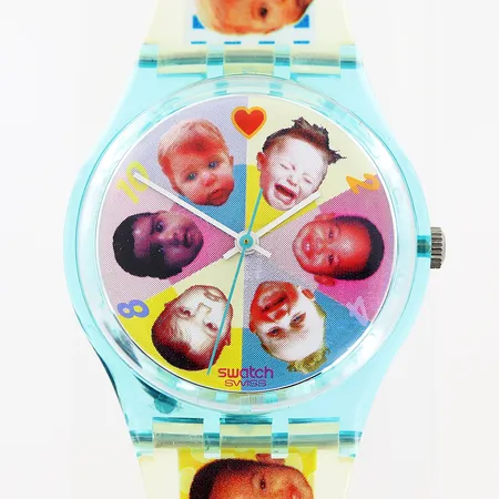 Armbandsur Swatch S550, plast, quartz, Ø34mm, sekundvisare, plastlänk 23cm, plastetui ej original.