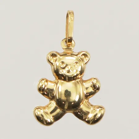 Hänge nalle, längd 15mm, bredd 10mm, 18K Vikt: 0,3 g