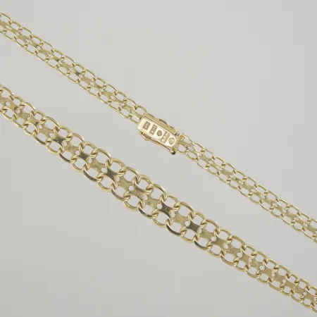 Halskedja X-länk, längd 46 cm, bredd 4-8 mm, 18K Vikt: 14,3 g