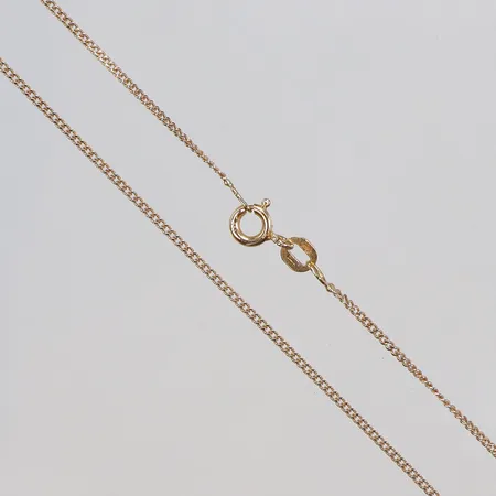 Kedja Pansar 46cm bredd 1mm, låsögla något defekt, Balestra, 18K Vikt: 2,5 g