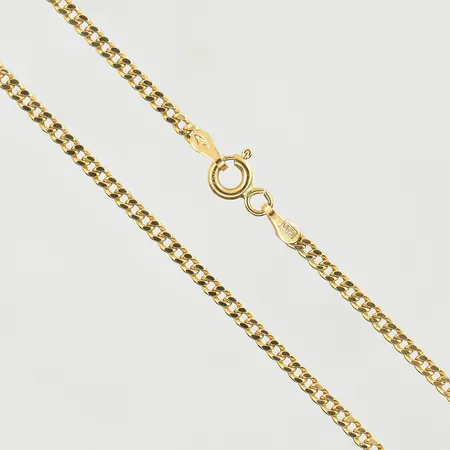 Kedja Pansar, längd 38½ cm, bredd 2 mm, 18K. Vikt: 2,7 g