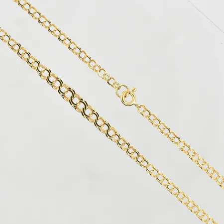 Collier Bismarck, doserad, längd 45½ cm, bredd 3-4 mm, 18K. Vikt: 5,5 g