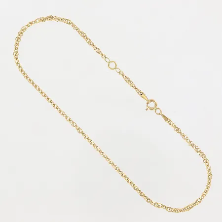 Vristlänk Singapore, 24-26cm, bredd 2mm, 18K Vikt: 2,7 g