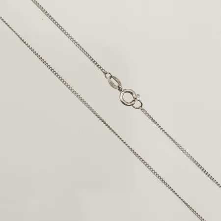 Kedja Pansar, längd 40cm, bredd 0,8mm, vitguld, 18K Vikt: 1,4 g