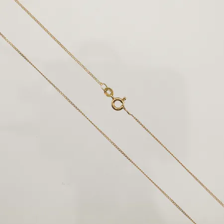 Kedja Pansar, längd 49,5cm, bredd 1mm, lagad vid lås, 18K  Vikt: 1,8 g