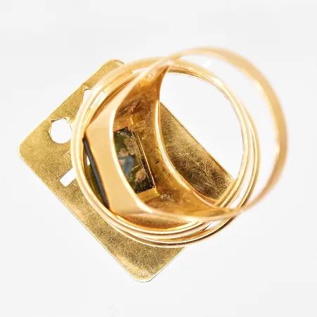 Diverse guld, defekter, sten, 18K Vikt: 12,5 g