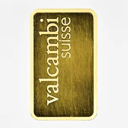 Guldtacka Valcambi Suisse, nr AA682448, Fine gold 999,9 Essayeur Fondeur, inköpt 2025, bruten plombering, 24K Vikt: 10 g