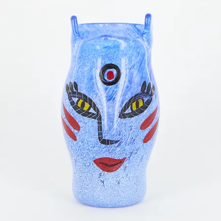 Miniatyrvas av Ulrica Hydman Vallien,  Open Minds, signerad Kosta Boda Artist Coll. Ulrica HV 98746, etikettmärkt. 