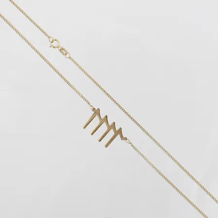 Collier Pansar, 45cm, buckliga länkbitar, 18K Vikt: 2,9 g