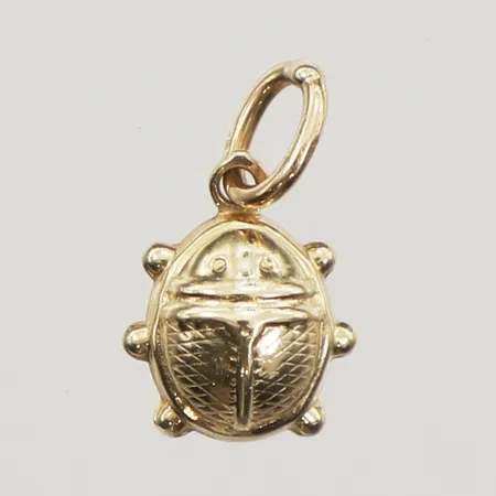 Hänge nyckelpiga, längd 14,5mm inklusive ögla, bredd 8,5mm, 14K Vikt: 0,5 g