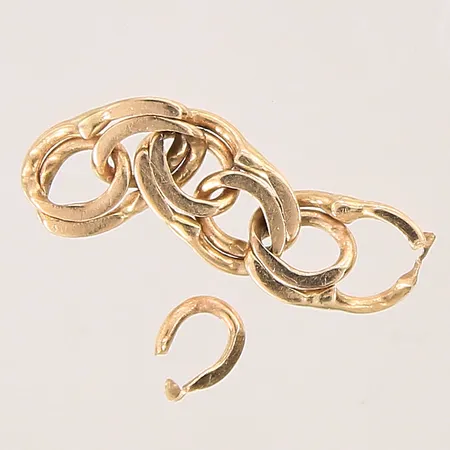 Länkdel, defekt, ostämplad, 18K Vikt: 0,6 g