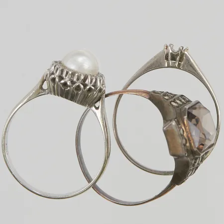 3 Ringar, delar saknas, 18K 9,6g.