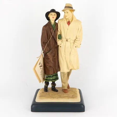 Skulptur Vittorio Tessaro, Capodimonte, höjd: 25cm, handmålad konstmassa, 