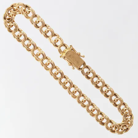 Armband Bismarck, längd 19,5cm, bredd 6mm, 18K. Vikt: 14,5 g