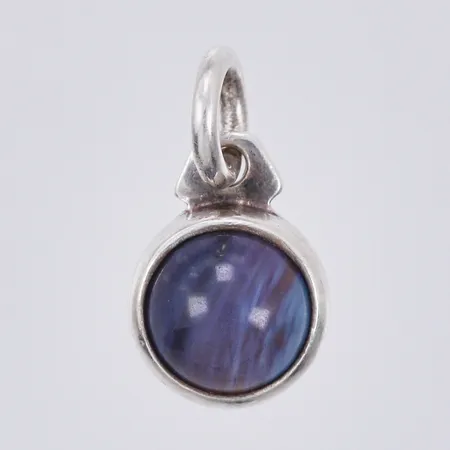 Hänge med färgad sten, längd: ca 1,2cm, bredd: ca 7mm, 925/1000, silver Vikt: 0,7 g