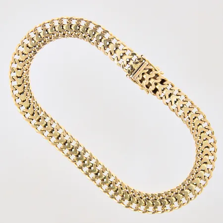 Armband Fiskben, längd 20cm, bredd 7,4mm, 18K Vikt: 17,6 g