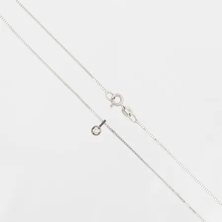 Kedja, Venezia, 42cm, hänge med diamant 0,05ct, vitguld, 18K Vikt: 2,9 g