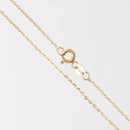 Kedja Ankar, längd 50cm, bredd 1mm, 14K.  Vikt: 1,5 g