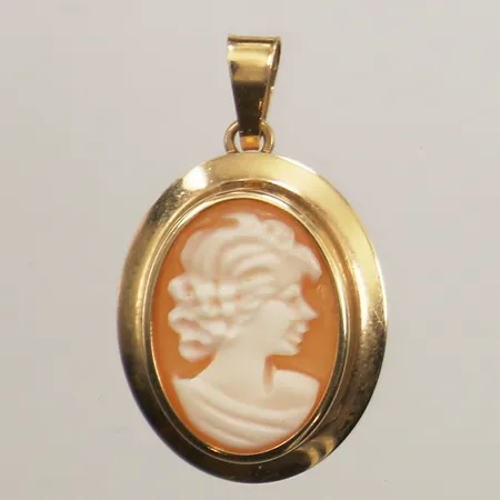 Hänge Camé, längd 25mm, bredd 16mm, 18K Vikt: 1,8 g