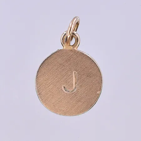 Hänge Bokstav J, Ø11 mm, 18K. Vikt: 1,6 g